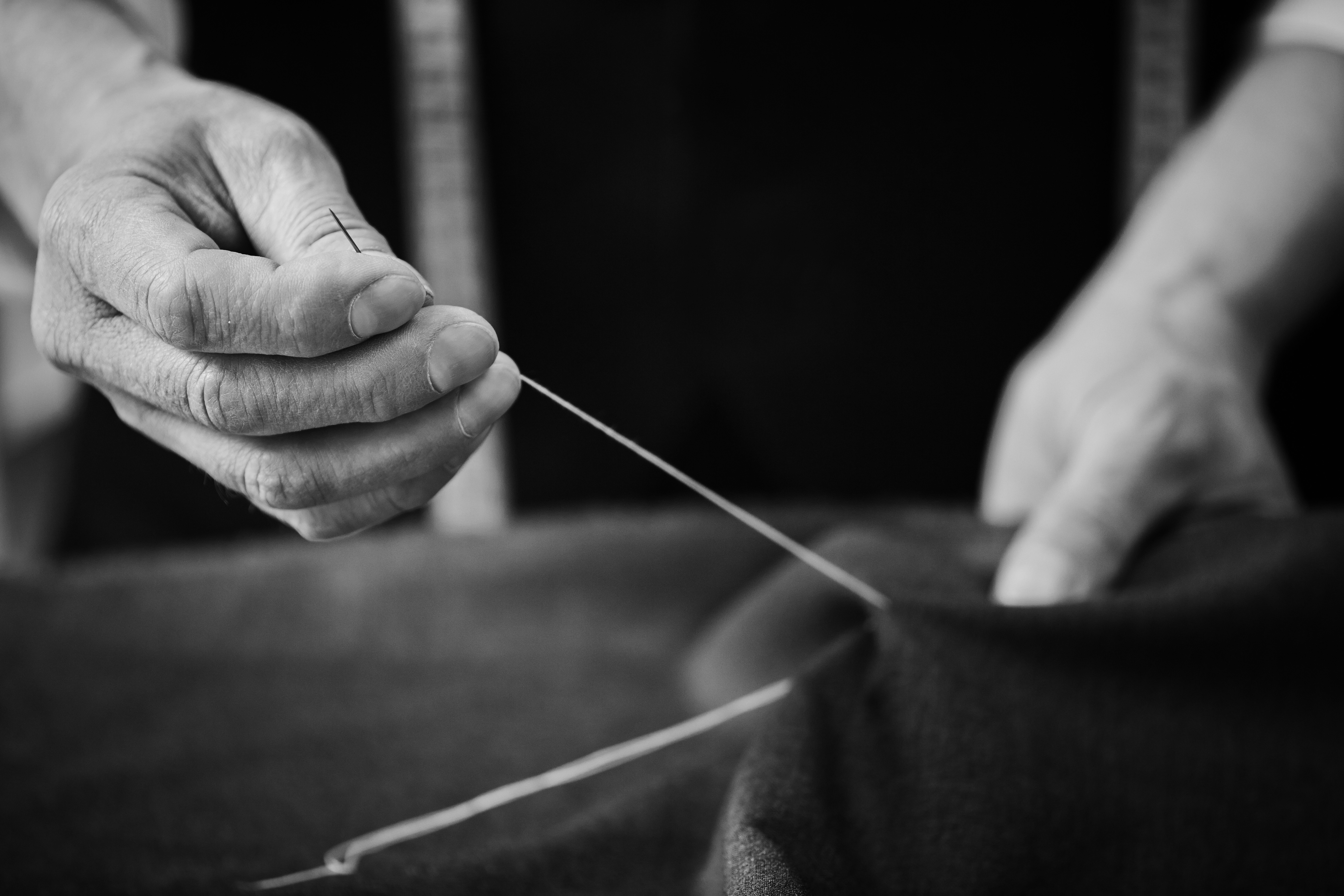 Master tailor's hands — Asif Hussain